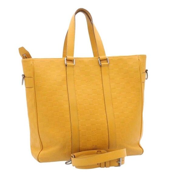 LOUIS VUITTON Damier Infini Neo Tadao 2Way Hand Bag Yellow - Picture 1 of 15